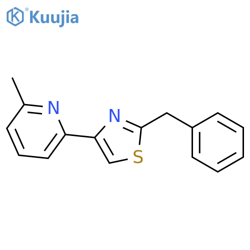 Pyridine, 2-methyl-6-[2-(phenylmethyl)-4-thiazolyl]- structure