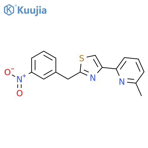 Pyridine, 2-methyl-6-[2-[(3-nitrophenyl)methyl]-4-thiazolyl]- structure