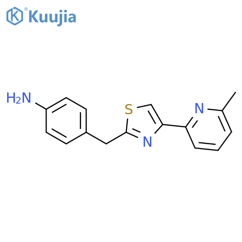 Benzenamine, 4-[[4-(6-methyl-2-pyridinyl)-2-thiazolyl]methyl]- structure