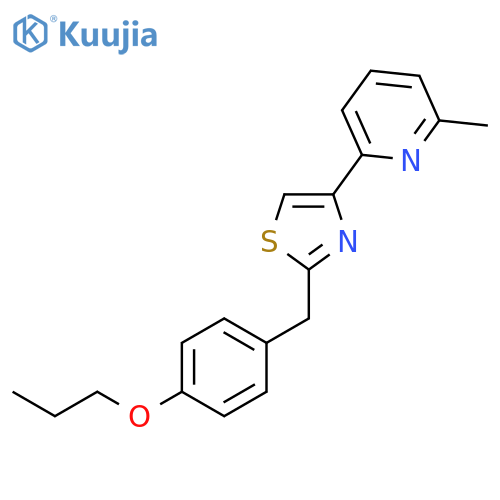 Pyridine, 2-methyl-6-[2-[(4-propoxyphenyl)methyl]-4-thiazolyl]- structure