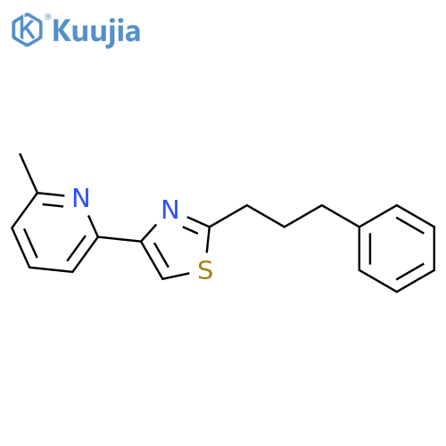 Pyridine, 2-methyl-6-[2-(3-phenylpropyl)-4-thiazolyl]- structure
