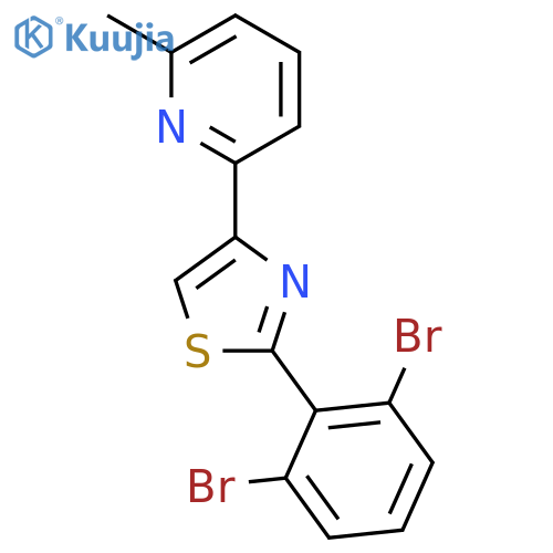 Pyridine, 2-[2-(2,6-dibromophenyl)-4-thiazolyl]-6-methyl- structure
