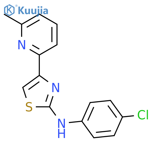 2-THIAZOLAMINE, N-(4-CHLOROPHENYL)-4-(6-METHYL-2-PYRIDINYL)- structure