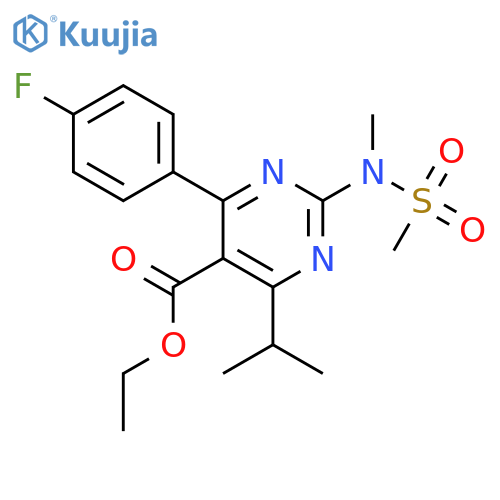 Ethyl 4-(4-fluorophenyl)-6-isopropyl-2-(N-methylmethylsulfonamido)pyrimidine-5-carboxylate structure