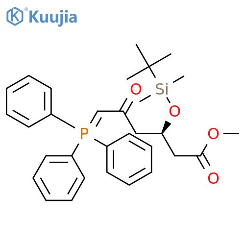 Methyl (3R)-3-(tert-Butyldimethylsilanyloxy)-5-oxo-6-(triphenylphosphanylidene)hexanoate structure