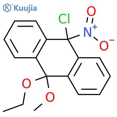 Anthracene, 9-chloro-10-ethoxy-9,10-dihydro-10-methoxy-9-nitro- structure