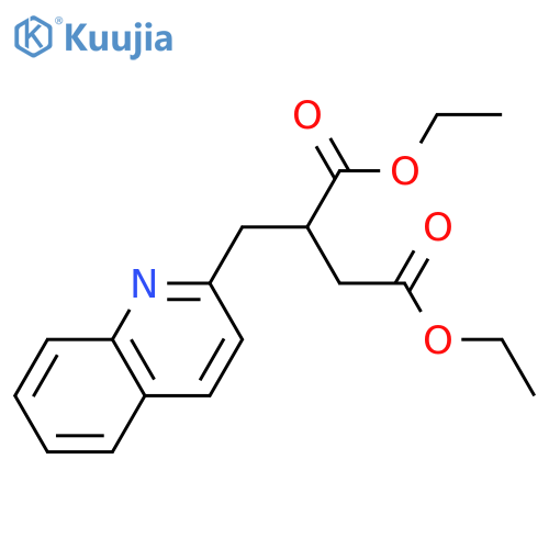 Butanedioic acid, (2-quinolinylmethyl)-, diethyl ester structure