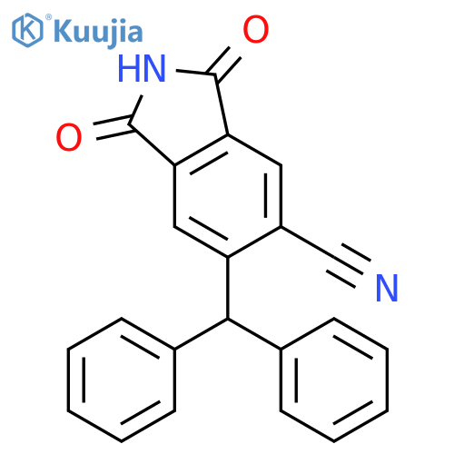 1H-Isoindole-5-carbonitrile, 6-(diphenylmethyl)-2,3-dihydro-1,3-dioxo- structure