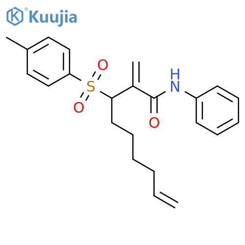 8-Nonenamide, 2-methylene-3-[(4-methylphenyl)sulfonyl]-N-phenyl- structure