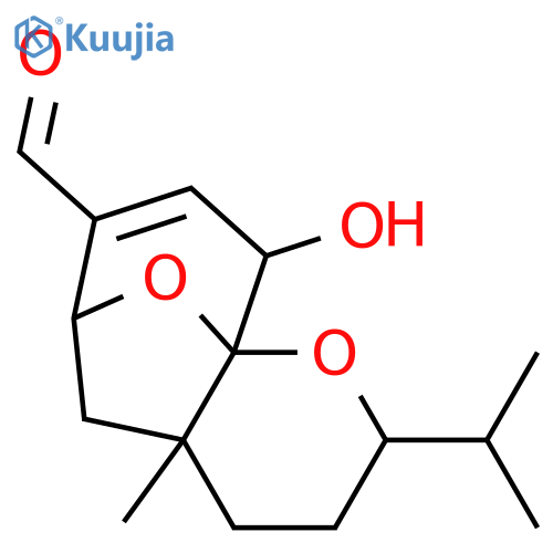 2H-6,9a-Epoxycyclohepta[b]pyran-7-carboxaldehyde,3,4,4a,5,6,9-hexahydro-9-hydroxy-4a-methyl-2-(1-methylethyl)-,(2R,4aR,6S,9S,9aR)- structure