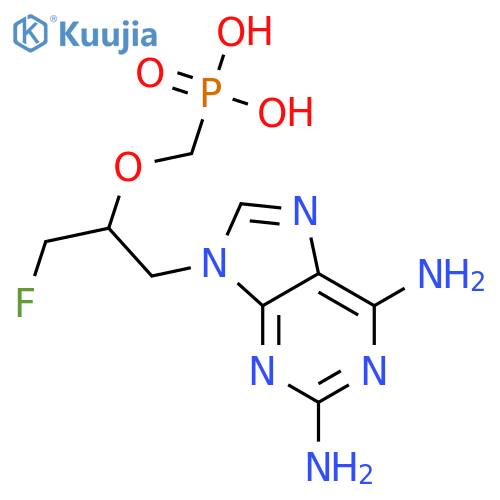 Phosphonic acid,[[2-(2,6-diamino-9H-purin-9-yl)-1-(fluoromethyl)ethoxy]methyl]-, (R)- (9CI) structure