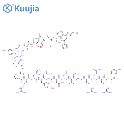 L-Tyrosinamide,glycyl-L-tryptophyl-L-threonyl-L-leucyl-L-asparaginyl-L-seryl-L-alanylglycyl-L-tyrosyl-L-leucyl-L-leucylglycyl-L-prolyl-L-arginyl-L-histidyl-L-tyrosyl-L-isoleucyl-L-asparaginyl-L-leucyl-L-isoleucyl-L-threonyl-L-arginyl-L-glutaminyl-L-arginyl-(9CI) structure