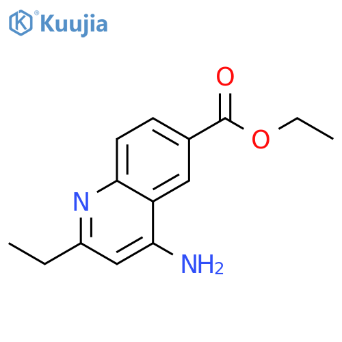 6-Quinolinecarboxylic acid, 4-amino-2-ethyl-, ethyl ester structure
