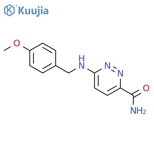 3-Pyridazinecarboxamide,6-[[(4-methoxyphenyl)methyl]amino]- structure