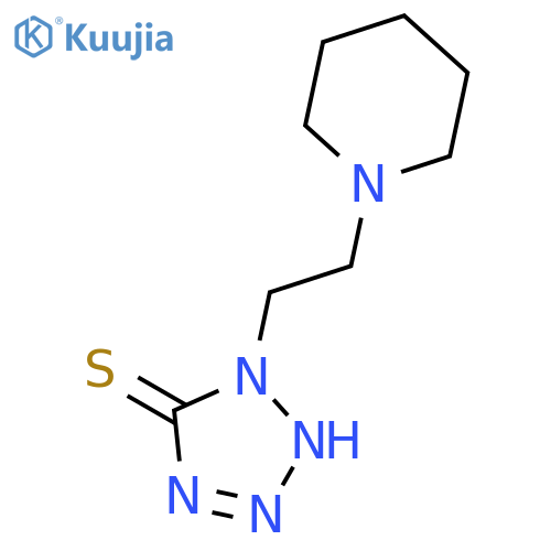 5H-Tetrazole-5-thione, 1,2-dihydro-1-[2-(1-piperidinyl)ethyl]- structure