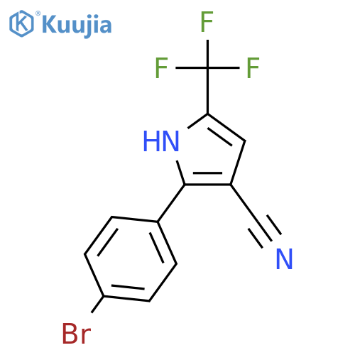 1H-Pyrrole-3-carbonitrile, 2-(4-bromophenyl)-5-(trifluoromethyl)- structure