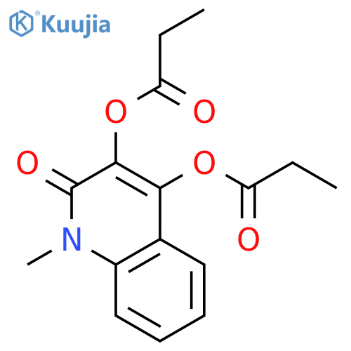 2(1H)-Quinolinone, 1-methyl-3,4-bis(1-oxopropoxy)- structure