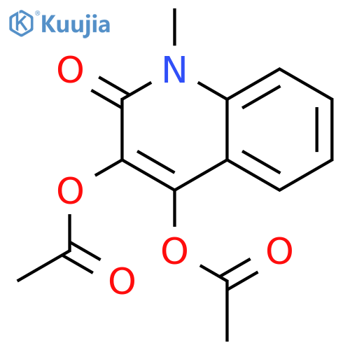 2(1H)-Quinolinone, 3,4-bis(acetyloxy)-1-methyl- structure