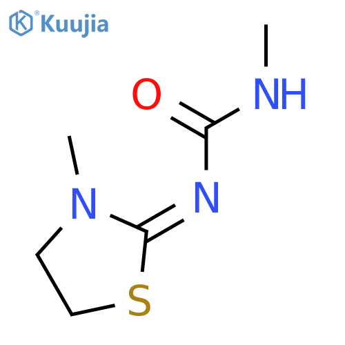 Urea, methyl(3-methyl-2-thiazolidinylidene)- structure