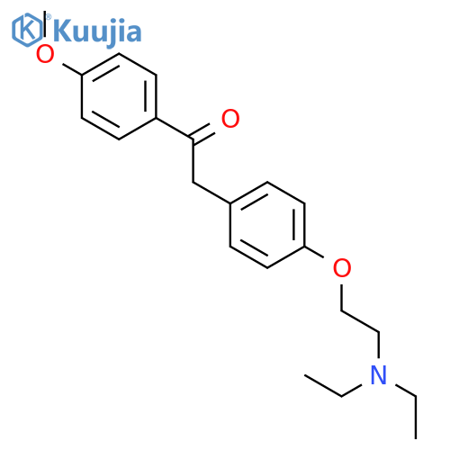 Ethanone, 2-[4-[2-(diethylamino)ethoxy]phenyl]-1-(4-methoxyphenyl)- structure