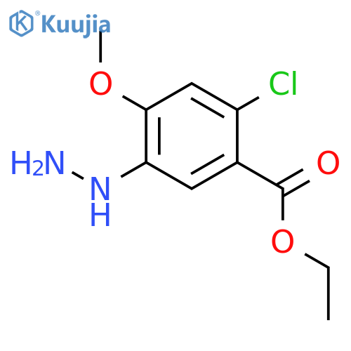 Benzoic acid, 2-chloro-5-hydrazino-4-methoxy-, ethyl ester structure