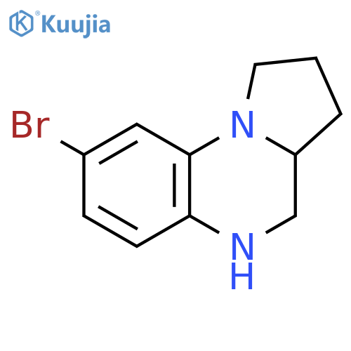 8-bromo-1H,2H,3H,3aH,4H,5H-pyrrolo1,2-aquinoxaline structure