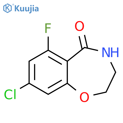 8-chloro-6-fluoro-2,3,4,5-tetrahydro-1,4-benzoxazepin-5-one structure