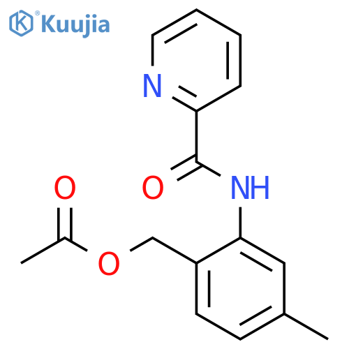 2-Pyridinecarboxamide, N-[2-[(acetyloxy)methyl]-5-methylphenyl]- structure