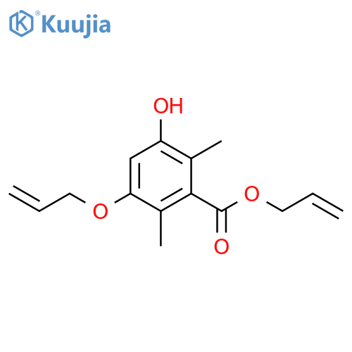 Benzoic acid, 3-hydroxy-2,6-dimethyl-5-(2-propenyloxy)-, 2-propenylester structure