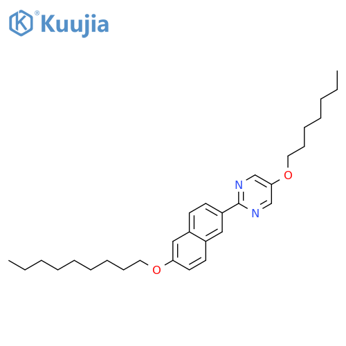 Pyrimidine, 5-(heptyloxy)-2-[6-(nonyloxy)-2-naphthalenyl]- structure