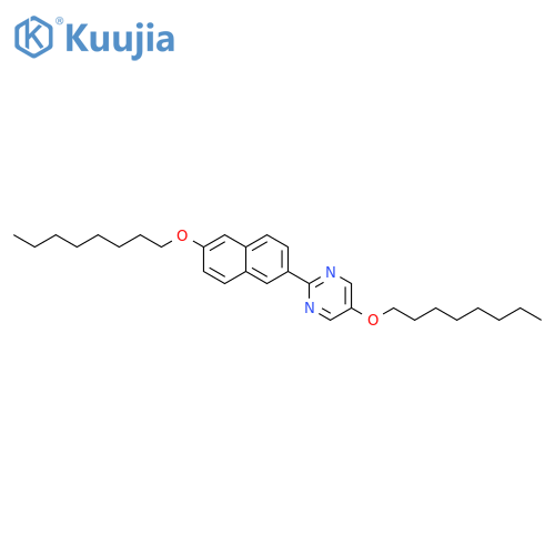 Pyrimidine, 5-(octyloxy)-2-[6-(octyloxy)-2-naphthalenyl]- structure