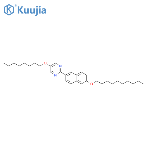 Pyrimidine, 2-[6-(decyloxy)-2-naphthalenyl]-5-(octyloxy)- structure