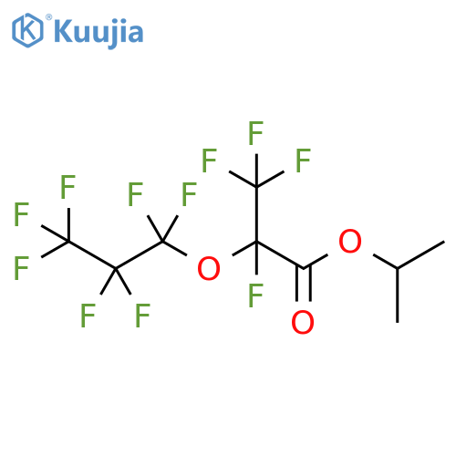 Propanoic acid, 2,3,3,3-tetrafluoro-2-(1,1,2,2,3,3,3-heptafluoropropoxy)-, 1-methylethyl ester structure