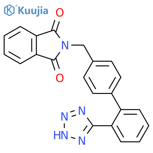 2-({4-2-(2H-1,2,3,4-tetrazol-5-yl)phenylphenyl}methyl)-2,3-dihydro-1H-isoindole-1,3-dione structure