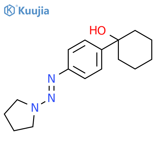CYCLOHEXANOL, 1-[4-(1-PYRROLIDINYLAZO)PHENYL]- structure