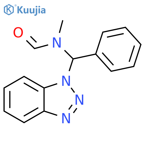 N-[1H-1,2,3-Benzotriazol-1-yl(phenyl)methyl]-N-methylformamide structure