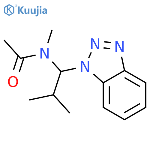 Acetamide, N-[1-(1H-benzotriazol-1-yl)-2-methylpropyl]-N-methyl- structure