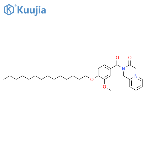 Benzamide, N-acetyl-3-methoxy-N-(2-pyridinylmethyl)-4-(tetradecyloxy)- structure