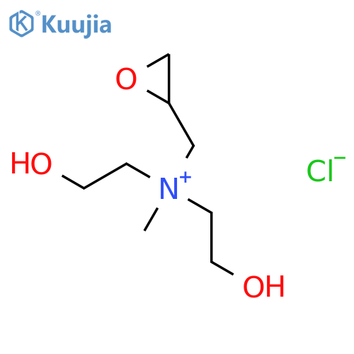 OXIRANEMETHANAMINIUM, N,N-BIS(2-HYDROXYETHYL)-N-METHYL-, CHLORIDE structure