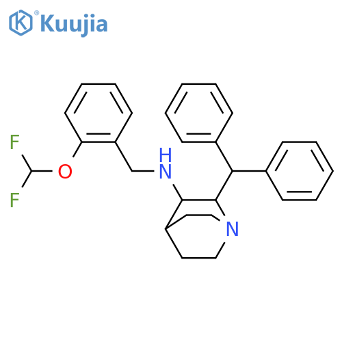 1-Azabicyclo[2.2.2]octan-3-amine,N-[[2-(difluoromethoxy)phenyl]methyl]-2-(diphenylmethyl)- structure