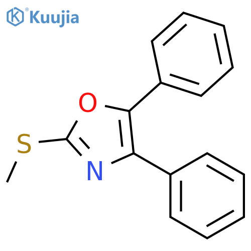 Oxazole,2-(methylthio)-4,5-diphenyl- structure