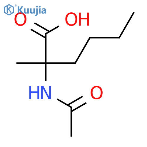 2-acetamido-2-methylhexanoic acid structure