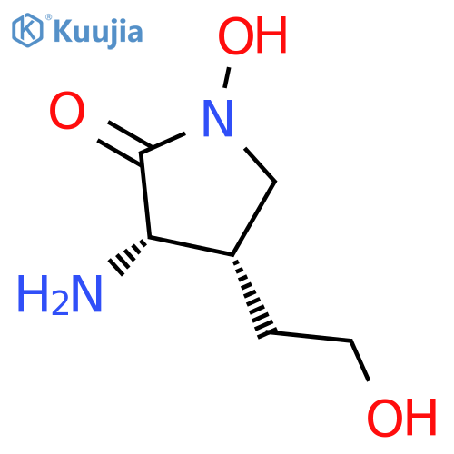 2-Pyrrolidinone, 3-amino-1-hydroxy-4-(2-hydroxyethyl)-, cis-(±)- structure