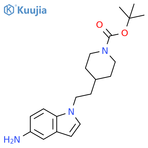 tert-butyl 4-[2-(5-amino-1H-indol-1-yl)ethyl]piperidine-1-carboxylate structure
