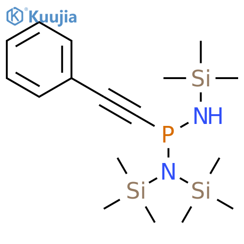 PHOSPHONOUS DIAMIDE, P-(2-PHENYLETHYNYL)-N,N,N'-TRIS(TRIMETHYLSILYL)- structure