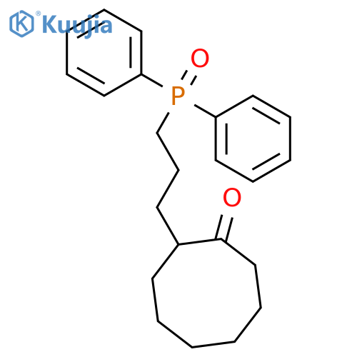 Cyclooctanone, 2-[3-(diphenylphosphinyl)propyl]- structure