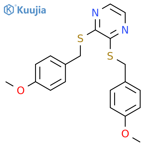 Pyrazine, bis[[(4-methoxyphenyl)methyl]thio]- structure