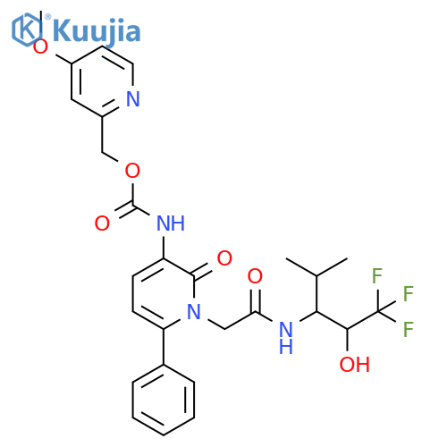 Carbamic acid, [1,2-dihydro-2-oxo-1-[2-oxo-2-[[3,3,3-trifluoro-2-hydroxy-1-(1-methylethyl)propyl]amino]ethyl]-6-phenyl-3-pyridinyl]-, (4-methoxy-2-pyridinyl)methyl ester (9CI) structure