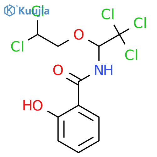 Benzamide, 2-hydroxy-N-[2,2,2-trichloro-1-(2,2-dichloroethoxy)ethyl]- structure