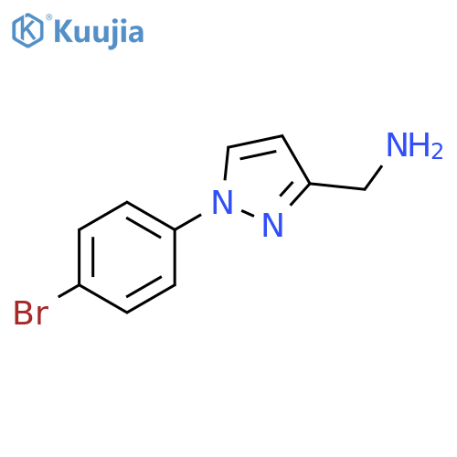 [1-(4-bromophenyl)-1H-pyrazol-3-yl]methanamine structure